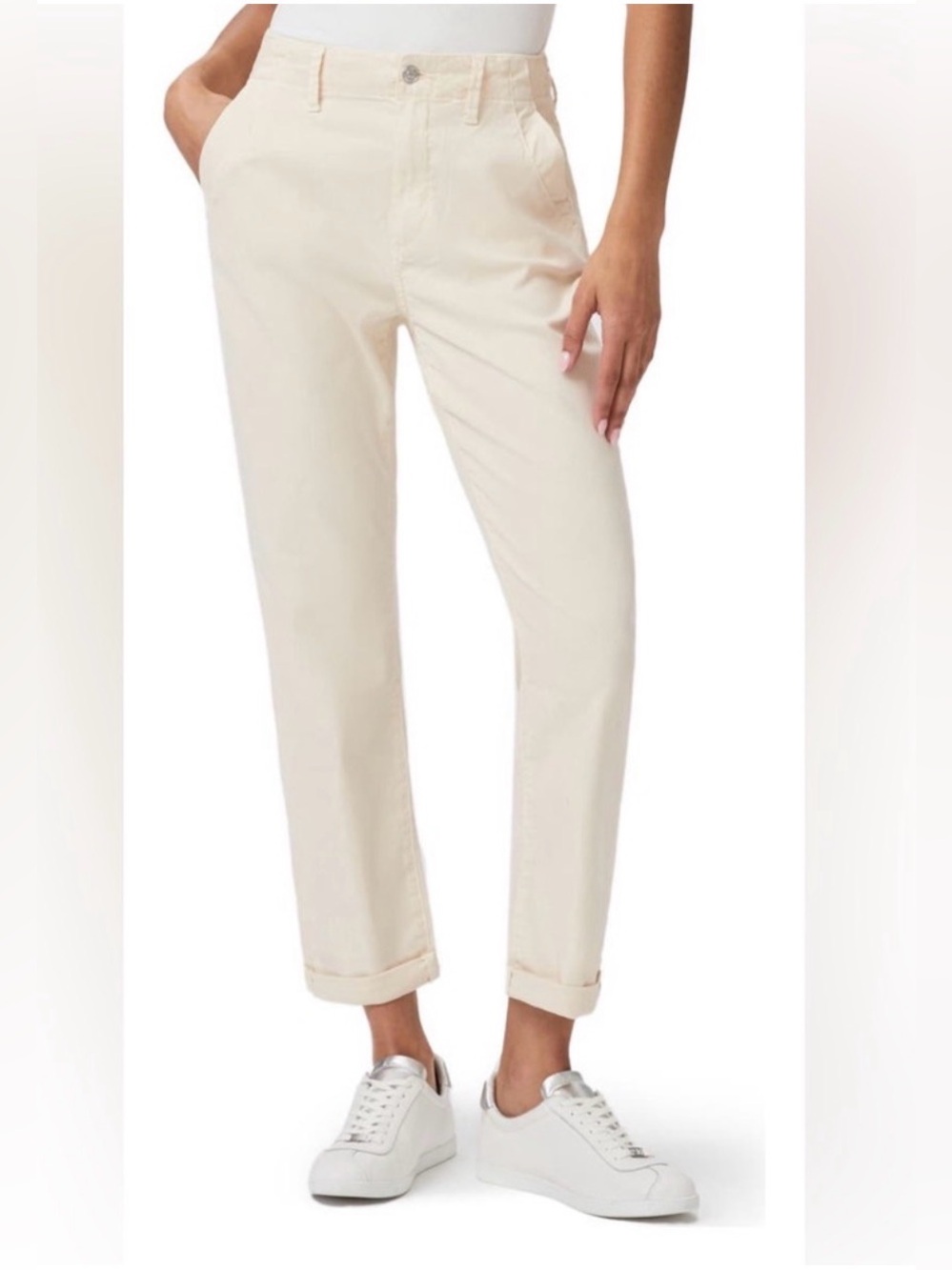 PAIGE Drew Relaxed Straight Pants Quartz Sand 31 NWT